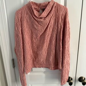 Anthropologie Blush Textured Knit Top